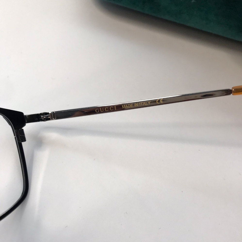 Original Gucci Demo Rectangular Men's Eyeglasses … - image 8